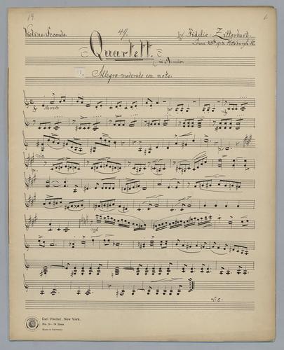 Quartett : [no.] 49 - Parts: Violino Secondo,
