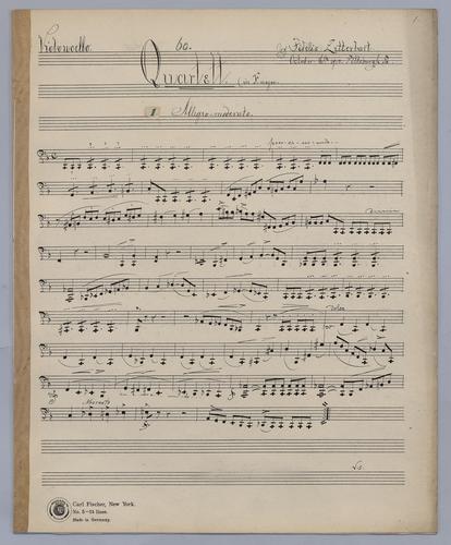 Quartett : [no.] 60 - Parts: Violoncello,