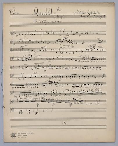 Quartett : [no.] 61 - Parts: Viola,