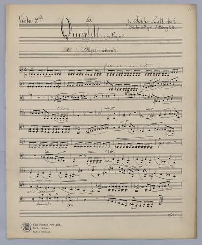 Quartett : [no.] 60 - Parts: Viola 2,