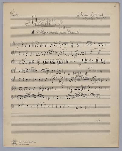 Quartett : [no.] 64 - Parts: Viola,