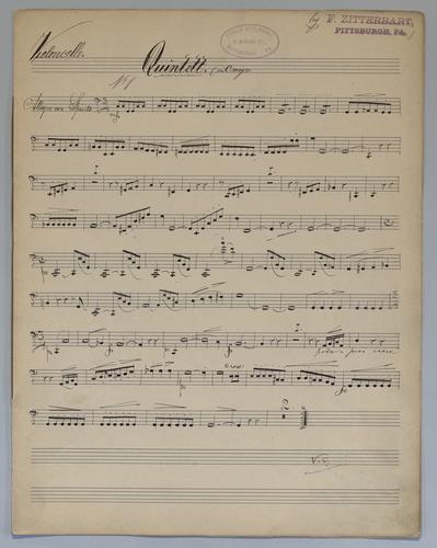 Quintett : [no.] 1 - Parts: Violoncello