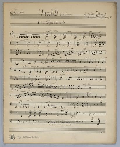 Quartett : [unnumbered] - Parts: Viola 2,