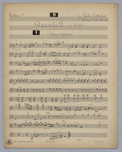 Quintett : [no.] 9 - Parts: Viola 1,