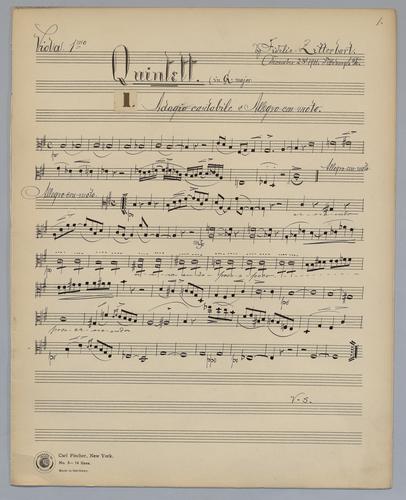 Quintett : [no.] 13 - Parts: Viola 1,