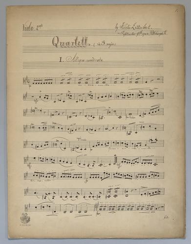 Quartett : [unnumbered] - Parts: Viola 2,