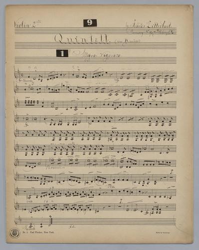 Quintett : [no.] 9 - Parts: Violin 2,