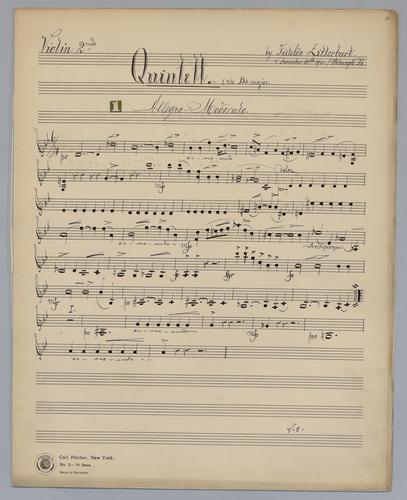 Quintett [no.] 11 - Parts - Violin 2,