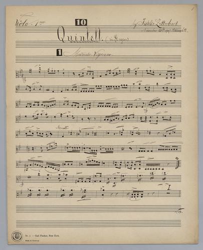 Quintett : [no.] 10 - Parts: Viola 1,