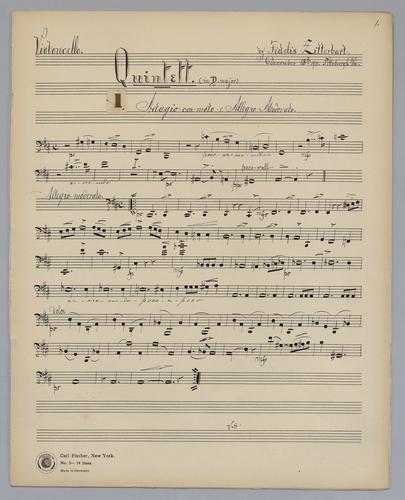Quintett : [no.] 12 - Parts: Violoncello,