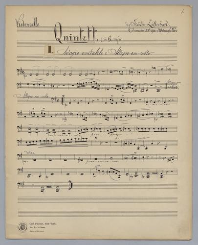 Quintett : [no.] 13 - Parts: Violoncello,