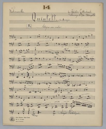 Quintett : [no.] 14 - Parts: Violoncello,