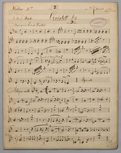 Quintett : [no.] 2 - Parts: Violin 2,