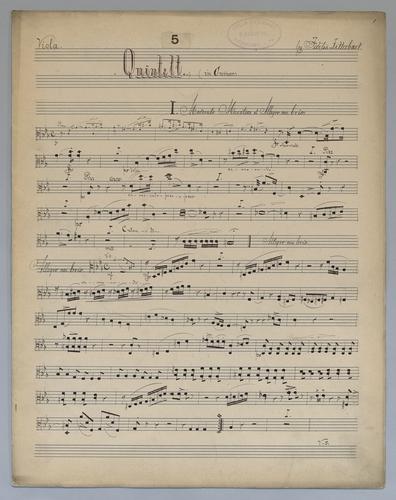 Quintett : [no.] 5 - Parts: Viola,