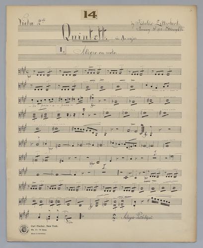Quintett : [no.] 14 - Parts: Viola 2,