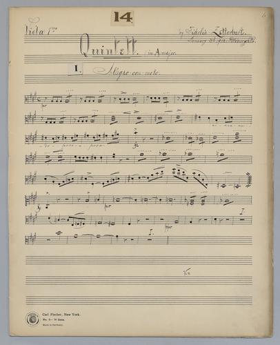 Quintett : [no.] 14 - Parts: Viola 1,