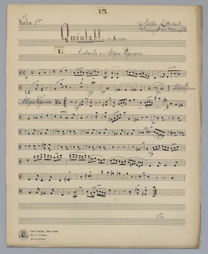 Quintett : [no.] 15 - Parts: Viola 1,