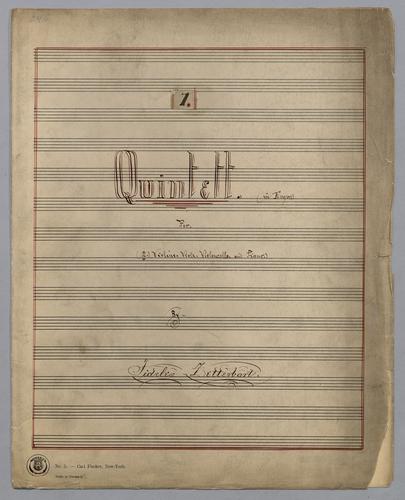 Quintett : [no.] 1 - Parts: Piano,