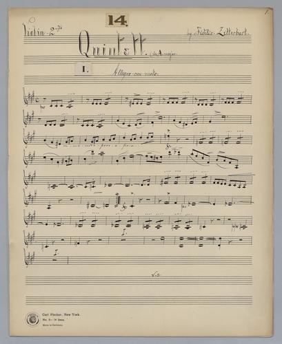 Quintett : [no.] 14 - Parts: Violin 2,