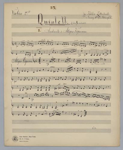 Quintett : [no.] 15 - Parts: Violin 2,