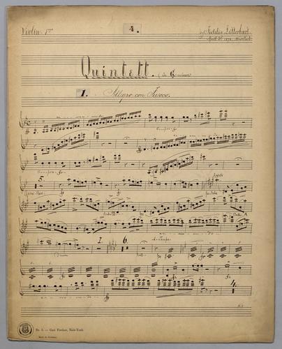 Quintett : [no.] 4 - Parts: Violin 1,