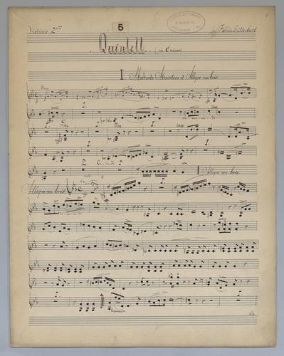 Quintett : [no.] 5 - Parts: Violin 2,