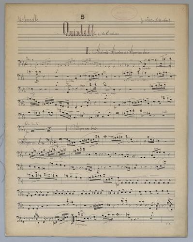 Quintett : [no.] 5 - Parts: Violoncello,