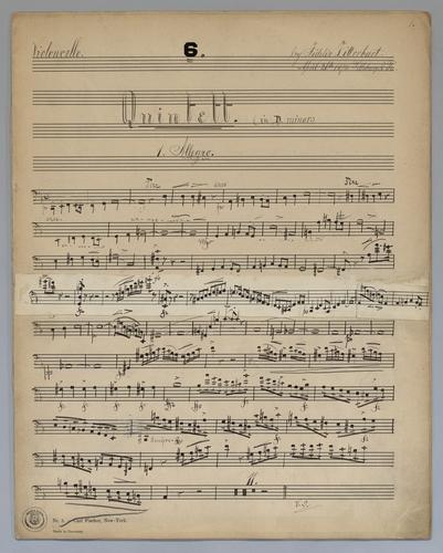 Quintett : [no.] 6 - Parts: Violoncello,