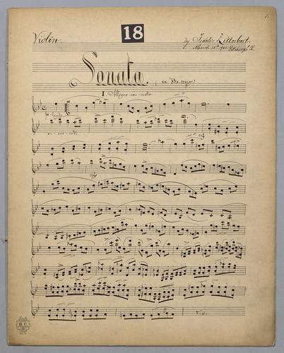Sonata : [no.] 18 - Parts: Violin,