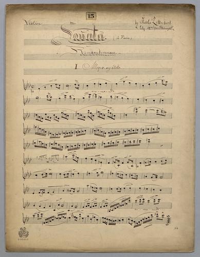 Sonata : [no.] 15 - Parts: Violin,
