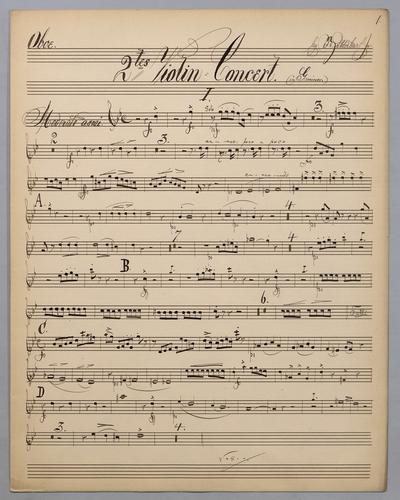 2tes Violin-Concerto - Parts: Oboe,