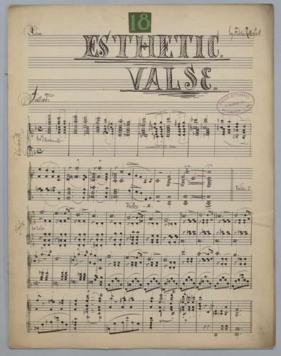 Esthetic Valse : [for] Piano : [no.] 18