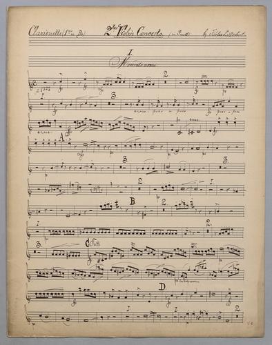 2tes Violin-Concerto - Parts: Clarionette 1,