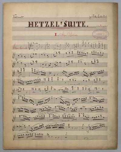 Hetzel's Suite - Parts: Violino 1