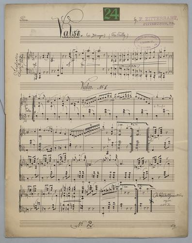 Valse in Db Major : The Tribby : [for] piano : [no.] 24,