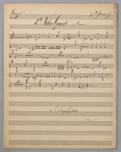2tes Violin-Concerto - Parts: Horn 2,