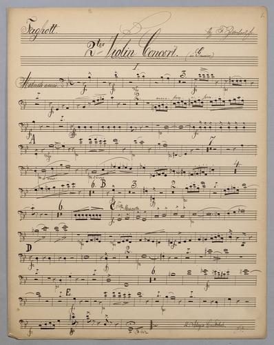 2tes Violin-Concerto - Parts: Faghott,