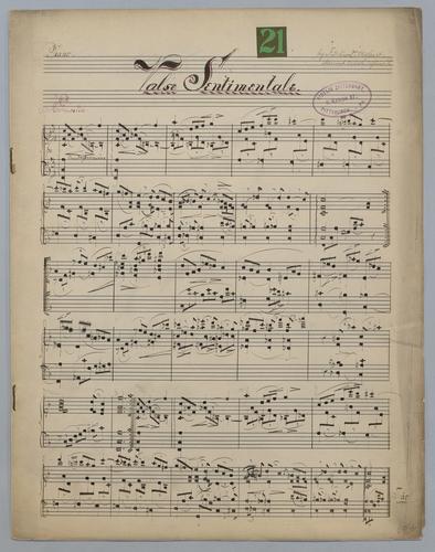 Valse Sentimentale : [for] Piano ; [no.] 21
