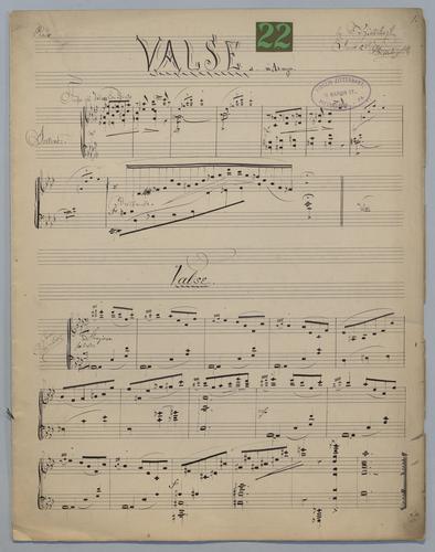 Valse in Ab Major : [for] Piano : [no.] 22,