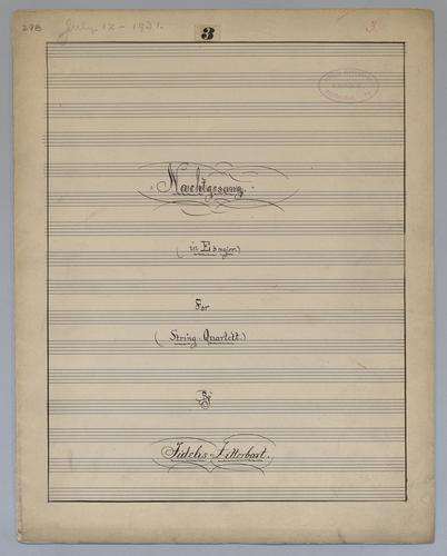 Nachtgesang in Eb Major - Parts: Violino 1