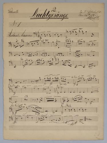 2 Nachtgesänge - Parts: Violoncello,