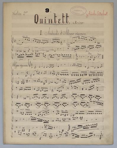 Quintett : [no.] 9 - Parts: Violin 2