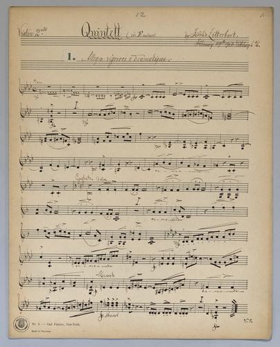 Quintett : [no.] 12 - Parts: Violin 2,