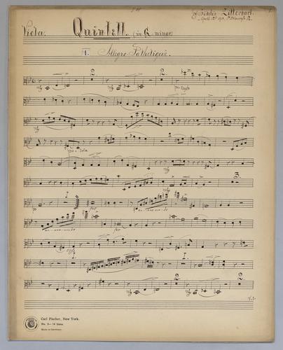 Quintett : [no.] 14 - Parts: Viola,