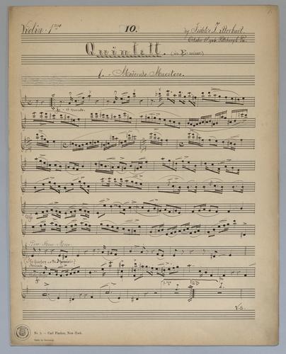 Quintett : [no.] 10 - Parts: Violin 1,