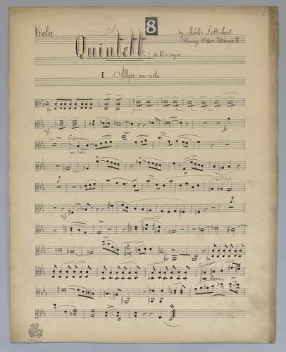 Quintett : [no.] 8 - Parts: Viola,