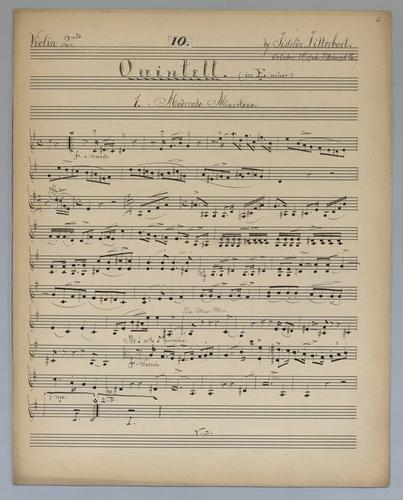 Quintett : [no.] 10 - Parts: Violin 2,