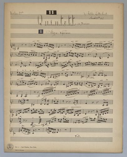 Quintett : [no.] 11 - Parts: Violin 2,