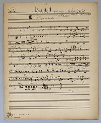 Quintett : [no.] 13 - Parts: Viola,