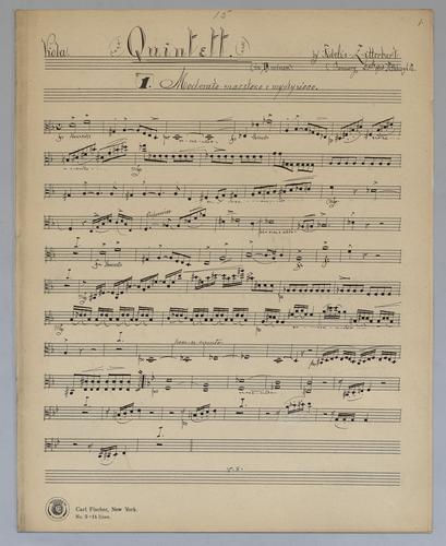 Quintett : [no.] 15 - Parts: Viola,
